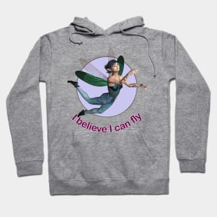 I believe I can fly elf fairy faerie with dragonfly wings Hoodie